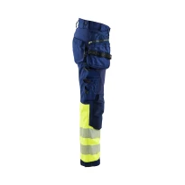 Pantalón de trabajo Alta Visibilidad Stretch Impermeable Multibolsillos Blaklader Softshell Mujer 711425138933C42