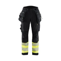 Pantalón de trabajo Alta Visibilidad Stretch Impermeable Multibolsillos Blaklader Softshell Mujer 711425138933C42