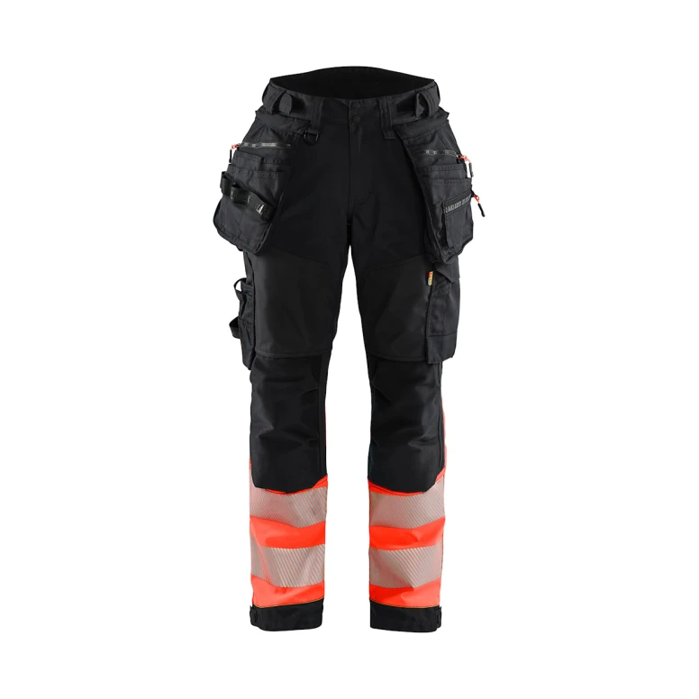 Pantalón de trabajo Alta Visibilidad Stretch Impermeable Multibolsillos Blaklader Softshell Mujer 711425138933C42