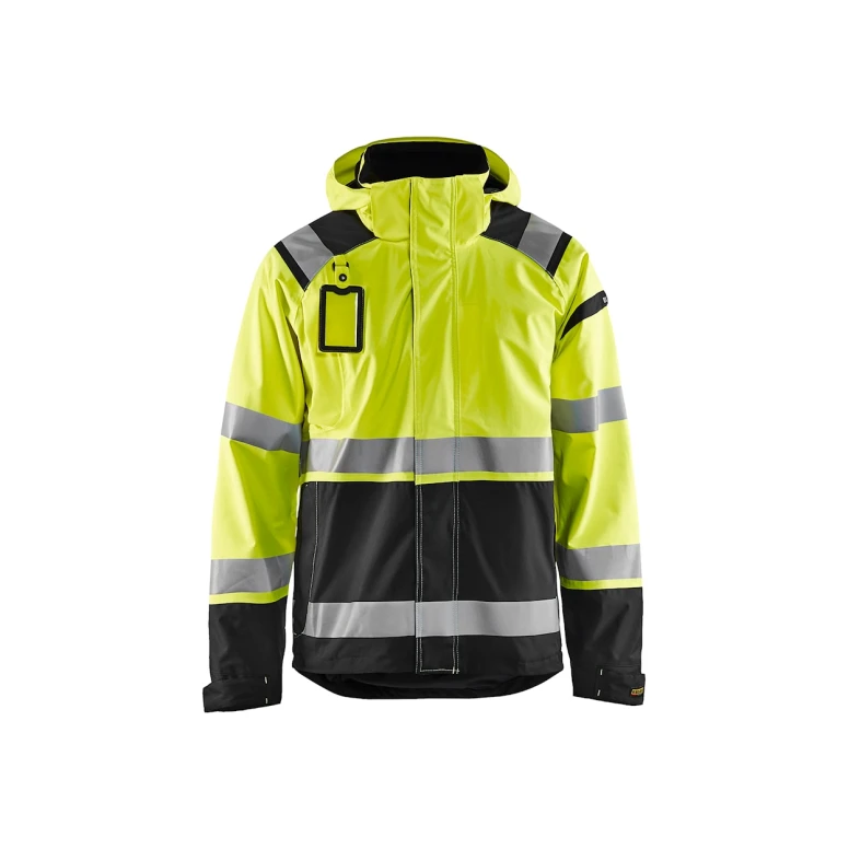 Chaqueta tipo concha de trabajo Blaklader Multibolsillos Alta Visibilidad stretch con capucha Impermeable 498719873389L