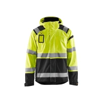 Chaqueta tipo concha de trabajo Blaklader Multibolsillos Alta Visibilidad stretch con capucha Impermeable 498719873389L