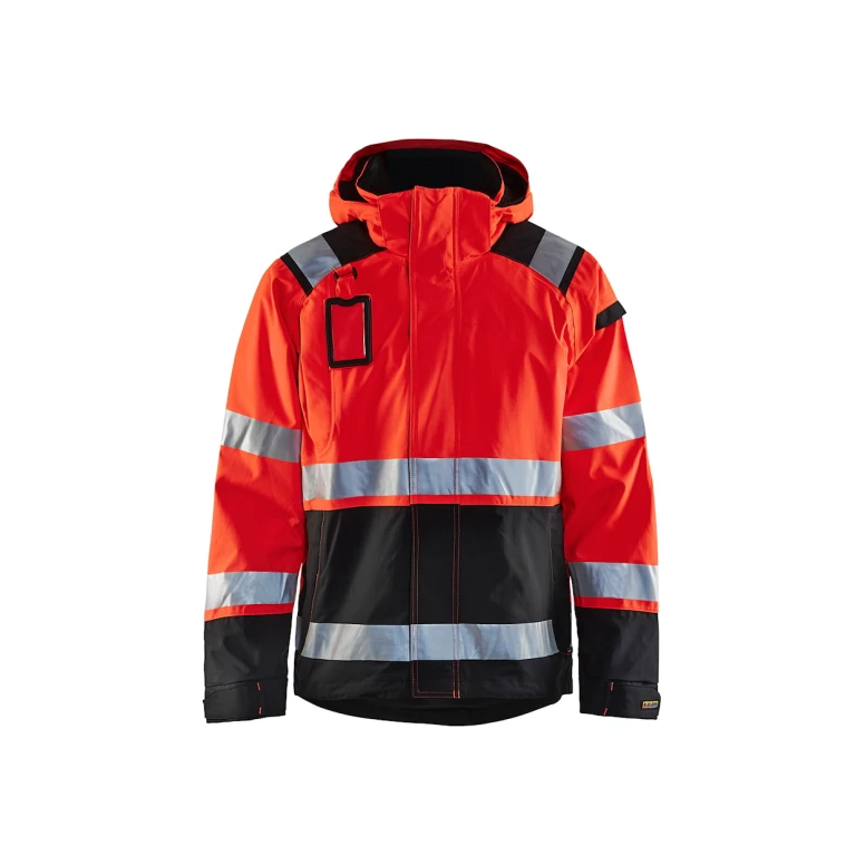Chaqueta tipo concha de trabajo Blaklader Multibolsillos Alta Visibilidad stretch con capucha Impermeable 498719873389L