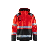 Chaqueta tipo concha de trabajo Blaklader Multibolsillos Alta Visibilidad stretch con capucha Impermeable 498719873389L