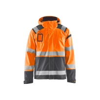 Chaqueta tipo concha de trabajo Blaklader Multibolsillos Alta Visibilidad stretch con capucha Impermeable 498719873389L