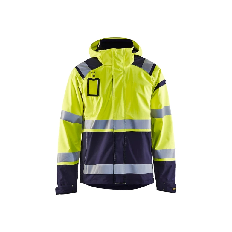 Chaqueta tipo concha de trabajo Blaklader Multibolsillos Alta Visibilidad stretch con capucha Impermeable 498719873389L