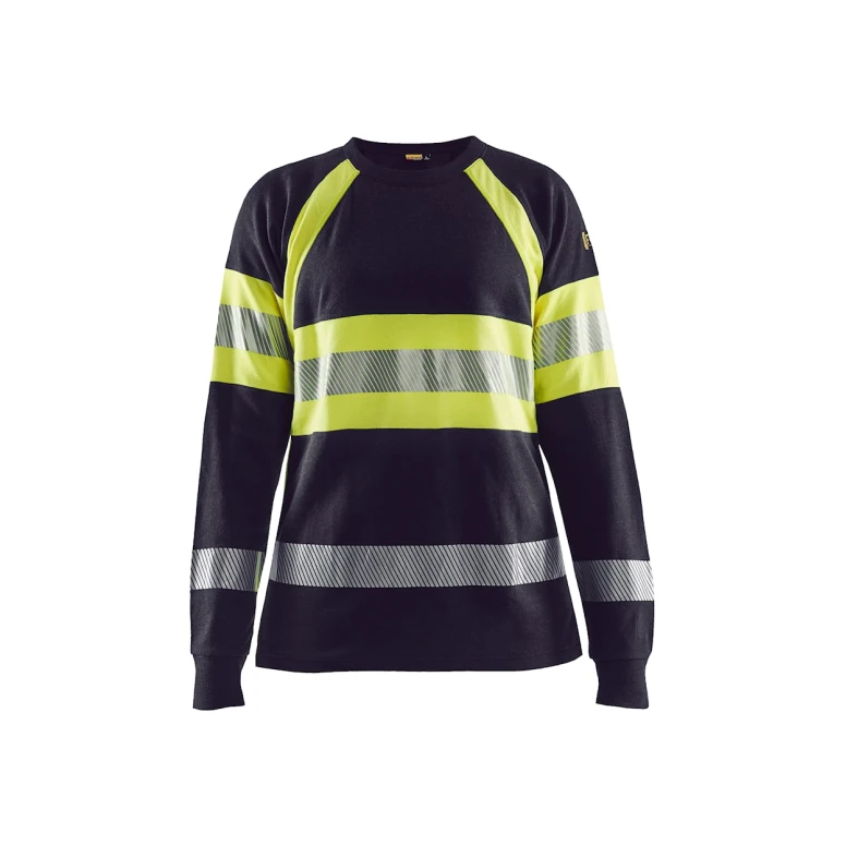 Camiseta de trabajo Mangas largas Alta Visibilidad Blaklader multinorma ignífugo antiestático Mujer 349417618933M