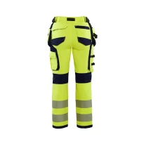 Pantalón de trabajo Alta Visibilidad Stretch Multibolsillos Blaklader 4-Vie Mujer 719716423389C42