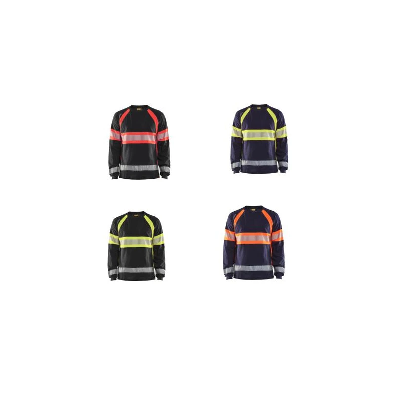 Camiseta de trabajo Alta Visibilidad Blaklader 100% Algodón Mangas largas 351010308833L