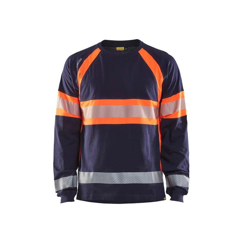 Camiseta de trabajo Alta Visibilidad Blaklader 100% Algodón Mangas largas 351010308833L