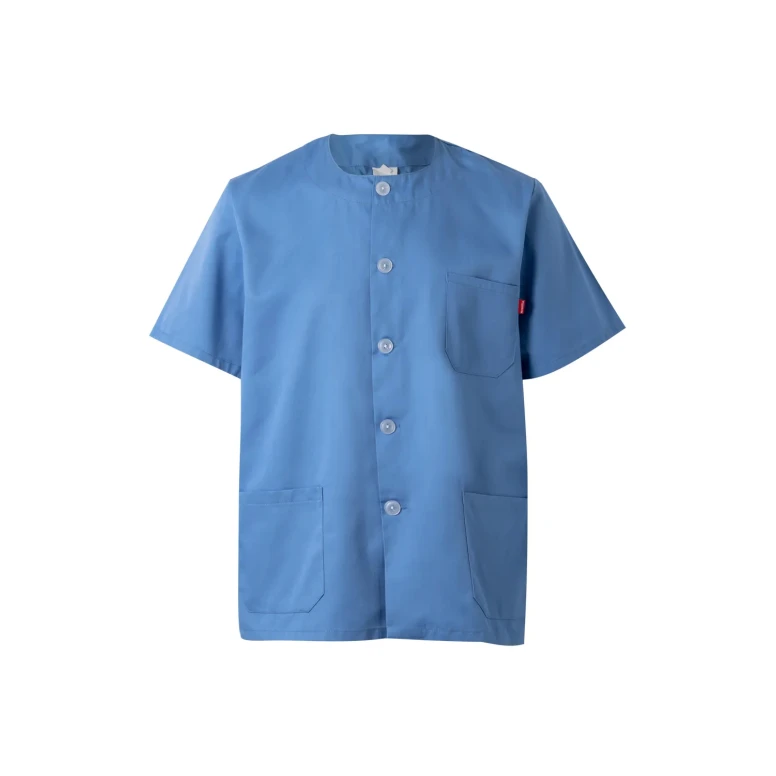 Blusa de cuello redondo sanitaria de manga corta de trabajo Multibolsillos Velilla 599
