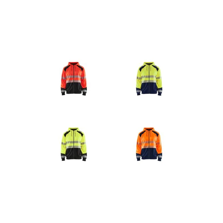 Sudadera de trabajo con capucha cremallera completa Blaklader Alta Visibilidad 354625283389L