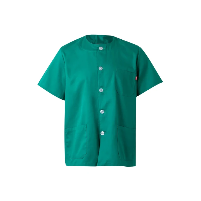 Blusa de cuello redondo sanitaria de manga corta de trabajo Multibolsillos Velilla 599