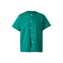 Blusa de cuello redondo sanitaria de manga corta de trabajo Multibolsillos Velilla 599