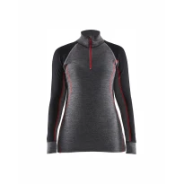Camiseta térmica de manga larga con cremallera de trabajo Blaklader X Warm Mujer 729917369699L