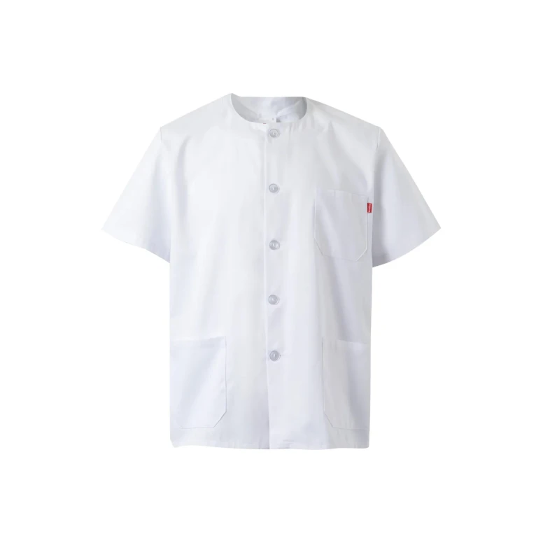 Blusa de cuello redondo sanitaria de manga corta de trabajo Multibolsillos Velilla 599
