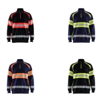 Sudadera de trabajo Blaklader Alta Visibilidad 100% Algodón cremallera media 355311588933L