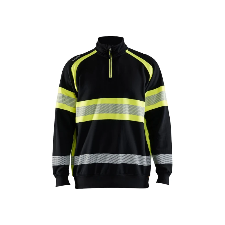 Sudadera de trabajo Blaklader Alta Visibilidad 100% Algodón cremallera media 355311588933L