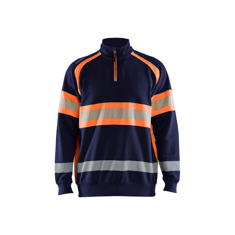 Sudadera de trabajo Blaklader Alta Visibilidad 100% Algodón cremallera media 355311588933L