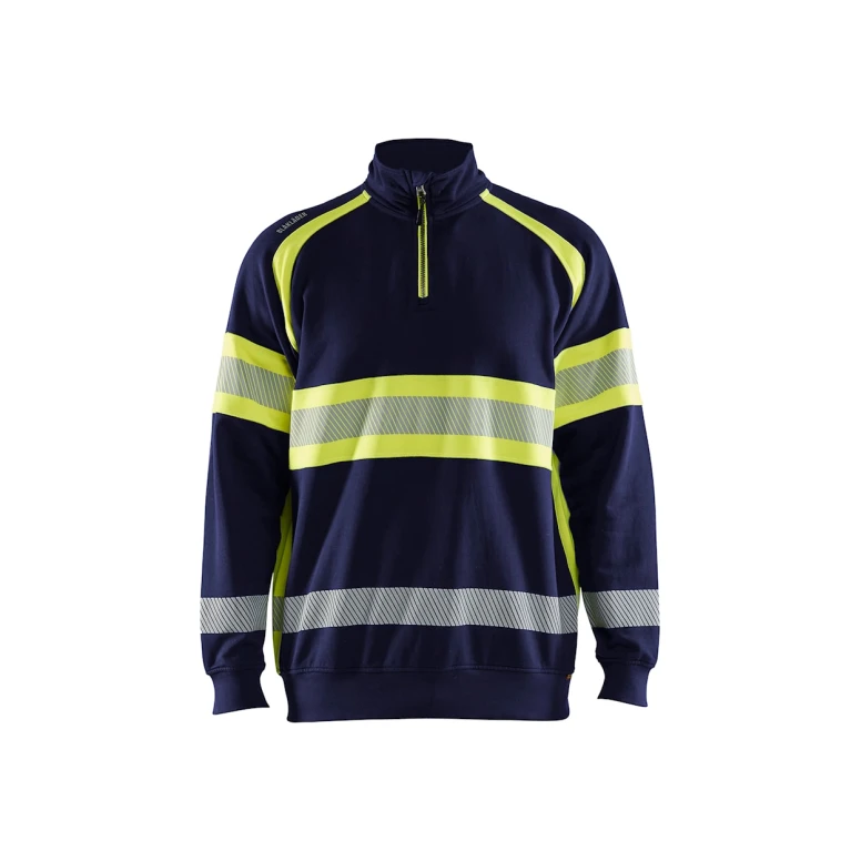 Sudadera de trabajo Blaklader Alta Visibilidad 100% Algodón cremallera media 355311588933L