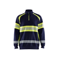 Sudadera de trabajo Blaklader Alta Visibilidad 100% Algodón cremallera media 355311588933L