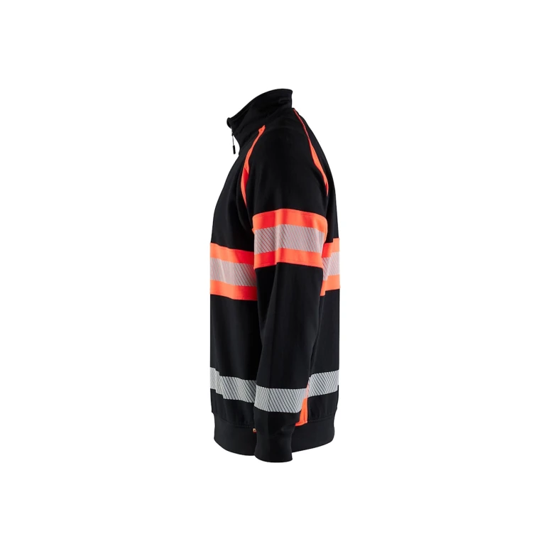Sudadera de trabajo Blaklader Alta Visibilidad 100% Algodón cremallera media 355311588933L