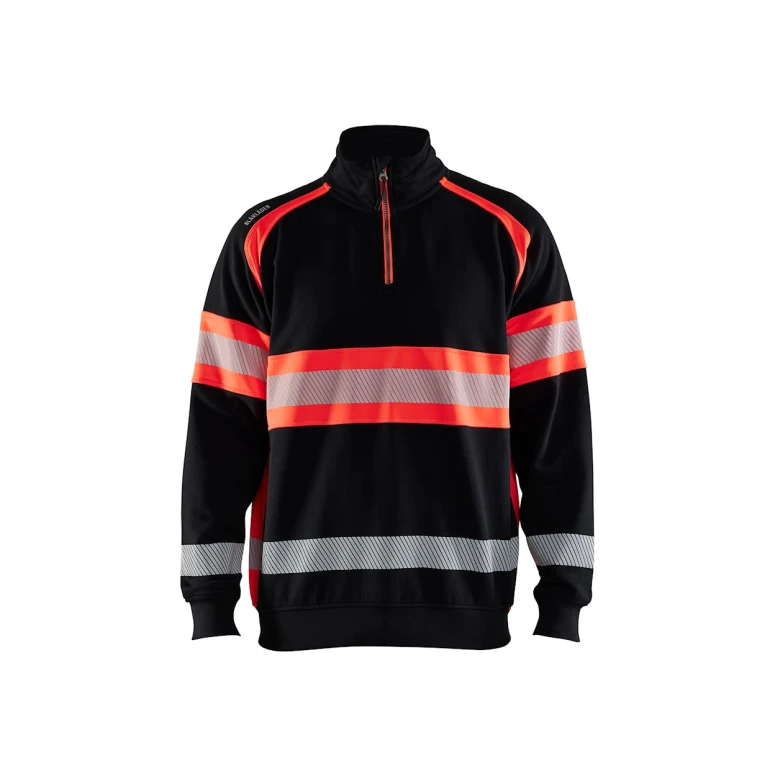 Sudadera de trabajo Blaklader Alta Visibilidad 100% Algodón cremallera media 355311588933L