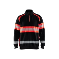 Sudadera de trabajo Blaklader Alta Visibilidad 100% Algodón cremallera media 355311588933L