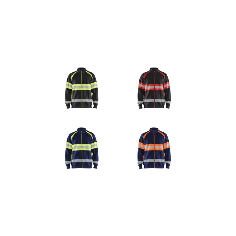 Sudadera de trabajo Blaklader Alta Visibilidad 100% Algodón cremallera completa 355111588933L