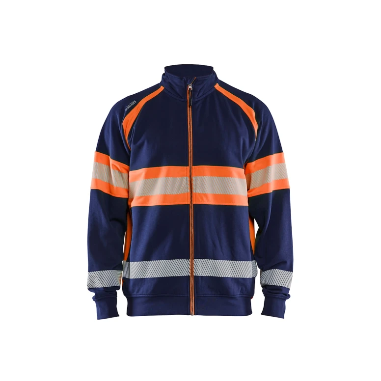 Sudadera de trabajo Blaklader Alta Visibilidad 100% Algodón cremallera completa 355111588933L