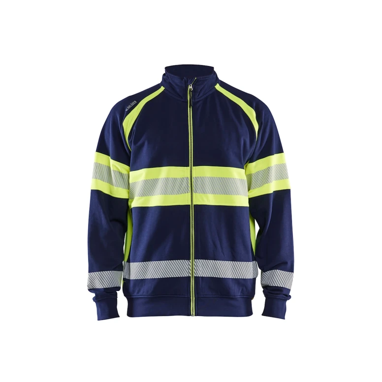 Sudadera de trabajo Blaklader Alta Visibilidad 100% Algodón cremallera completa 355111588933L