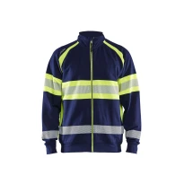 Sudadera de trabajo Blaklader Alta Visibilidad 100% Algodón cremallera completa 355111588933L