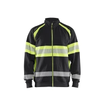 Sudadera de trabajo Blaklader Alta Visibilidad 100% Algodón cremallera completa 355111588933L