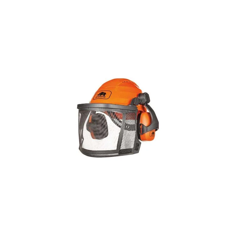 Kit forestal casco gorro visera de malla y casquete de trabajo Logica ROCKMAN