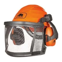 Kit forestal casco gorro visera de malla y casquete de trabajo Logica ROCKMAN