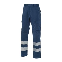 Pantalón de trabajo 100% Algodón Alta Visibilidad Multibolsillos Logica 8030K4AID-L