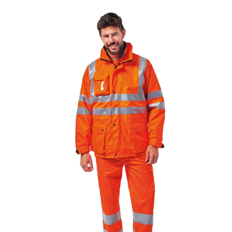 Abrigo de trabajo Multibolsillos Impermeable Antiviento invernal Alta Visibilidad Logica REGALHV/A-L