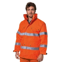 Abrigo de trabajo Multibolsillos Impermeable Antiviento invernal Alta Visibilidad Logica REGALHV/AR-L