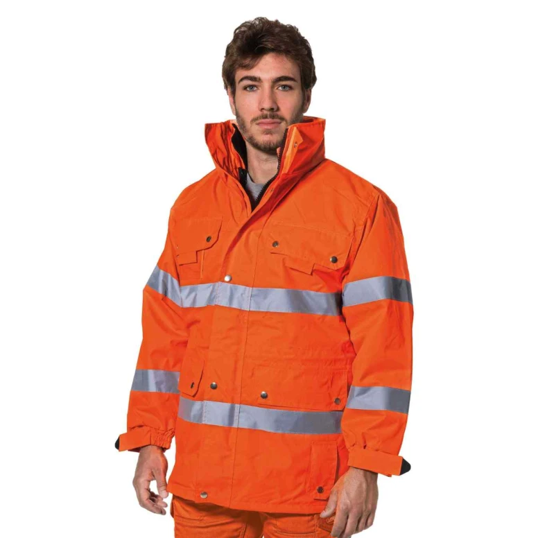 Abrigo de trabajo Multibolsillos Impermeable Antiviento invernal Alta Visibilidad Logica REGALHV/AR-L