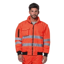 Cazadora de trabajo invernal Multibolsillos Impermeable Alta Visibilidad Logica SUMMITHV/A-L