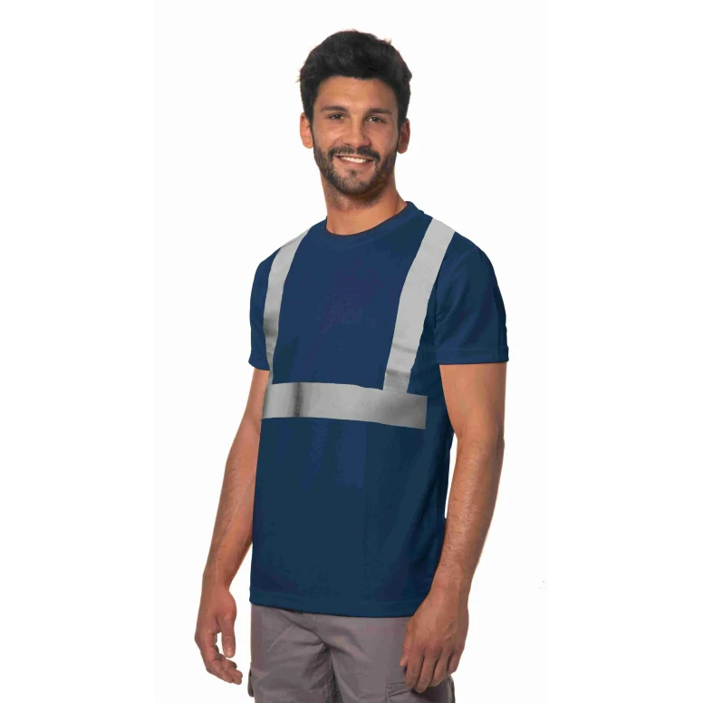 Camiseta de trabajo Alta Visibilidad 100% Algodón de manga corta Logica 993HV-L