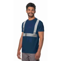 Camiseta de trabajo Alta Visibilidad 100% Algodón de manga corta Logica 993HV-L