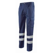 Pantalón de trabajo 100% Algodón Alta Visibilidad Multibolsillos Logica 9030AID-L