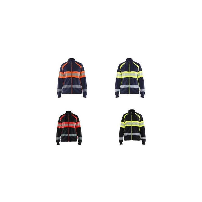 Sudadera de trabajo Blaklader Alta Visibilidad 100% Algodón Mujer cremallera completa 350511588933M