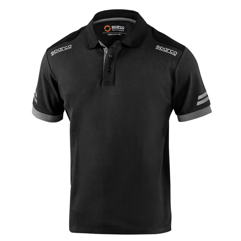 Liquidación total - Polo de trabajo Sparco Tech 02415 Talla XL negro celeste