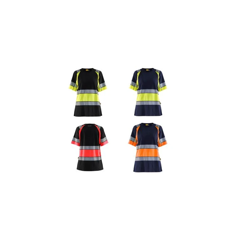 Camiseta de trabajo Alta Visibilidad Blaklader 100% Algodón Mangas cortas Mujer 341010308833L
