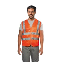 Chaleco de trabajo de verano Alta Visibilidad Logica HV015/AR-L