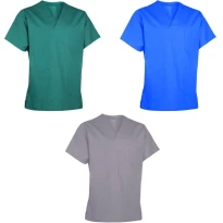 Blusa de trabajo 100% Tela de algodón Multibolsillos de mangas cortas Logica 7050Z2-L