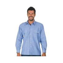 Camisa de trabajo de manga larga Chambray 100% Algodón Logica 8160TOP-L