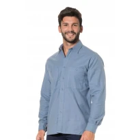 Camisa de trabajo de manga larga Franela 100% Algodón Logica 8161-L