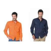 Camisa de trabajo de manga larga 100% Algodón Logica 8164